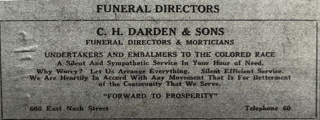 Undertakers and embalmers to the colored race. | Black Wide-Awake
